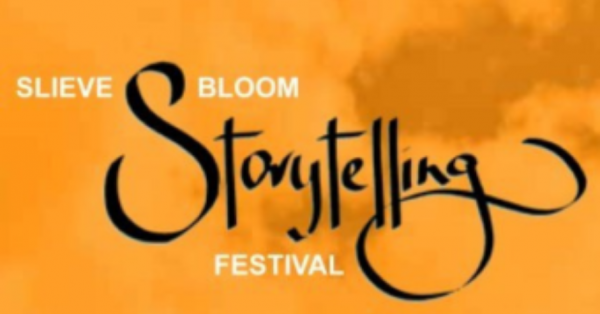 This is a poster of the Slieve Bloom Storytelling Festival that is happening in Offaly