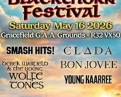 This is a poster of the The Blacktorn Festival that is happening in Portarlington County Offaly